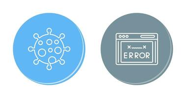 Virus and Error Code Icon vector