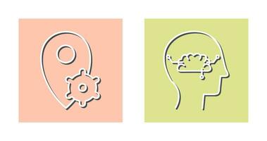 thinking and knowledge  Icon vector