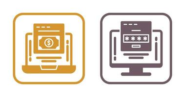 Online Payment and Password Icon vector