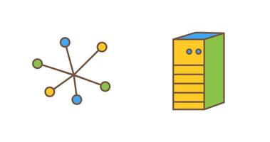 Internet and Server Network Icon vector