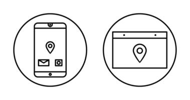 mobile application and location web advertising Icon vector