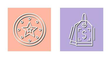 Recommended and Price Tag Icon vector
