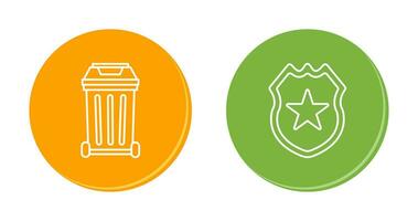 Gargage and Shield Icon vector
