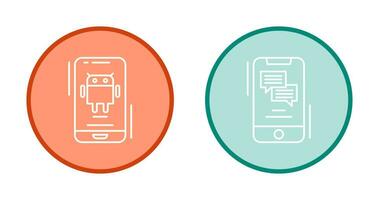Android and Text Icon vector