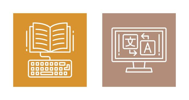 estudiar y idioma icono vector