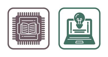 Cpu and Lamp Icon vector