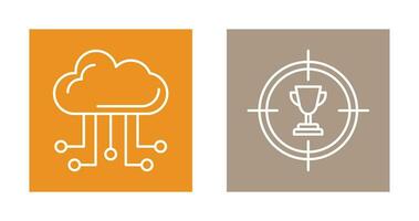 Cloud Computing and Target Icon vector