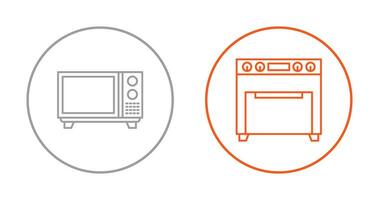 microondas y horno icono vector