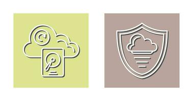 Shield and Hard Drive Icon vector