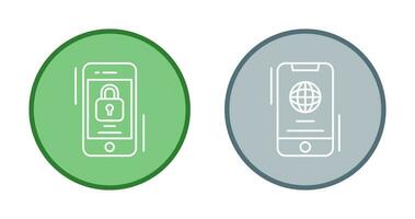 Browser and Lock Icon vector