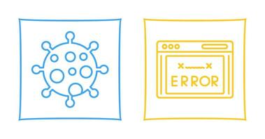 virus y error código icono vector
