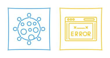 Virus and Error Code Icon vector