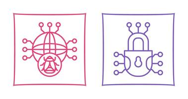 Global Malware and Cyber defence Icon vector