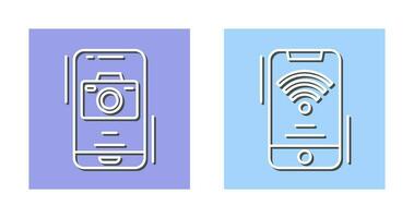 Camera and Wifi Signal Icon vector