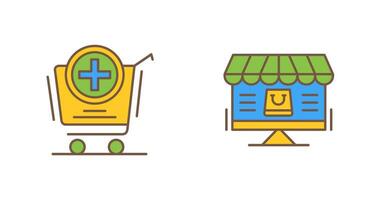 Add to Cart and Online Shopping Icon vector