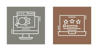 Search Engine and Rating Icon vector