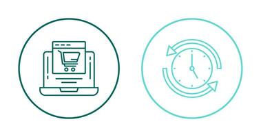Add to Cart and Run time Icon vector