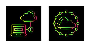 ordenador portátil y nube icono vector