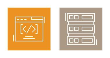 Web Coding ND Server Icon vector