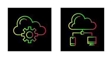 nube informática y nube icono vector