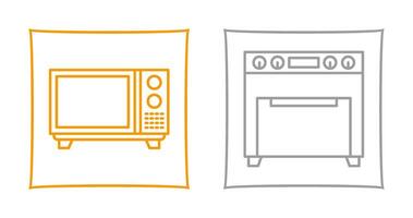 microondas y horno icono vector