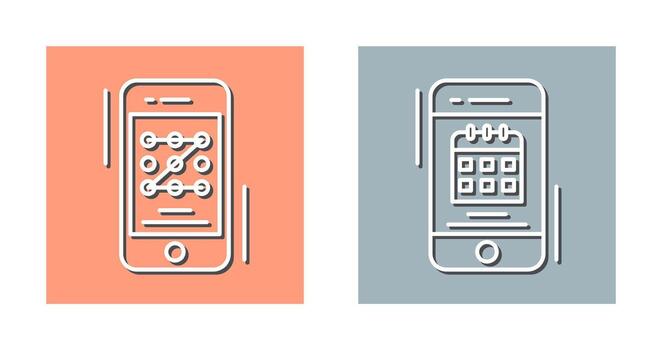 modelo código y calendario icono vector