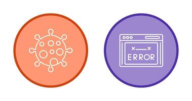 Virus and Error Code Icon vector