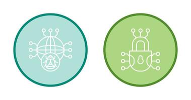 Global Malware and Cyber defence Icon vector