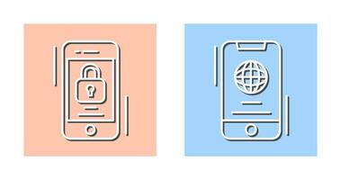 Browser and Lock Icon vector
