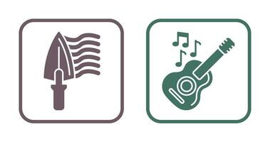 Trowel and Guitar Icon vector