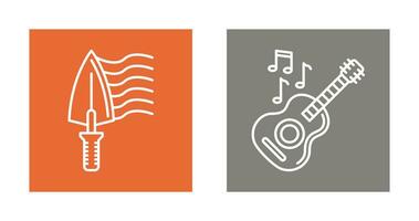 Trowel and Guitar Icon vector