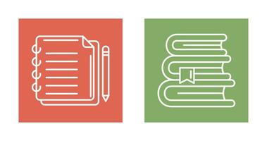 Write and Books Icon vector