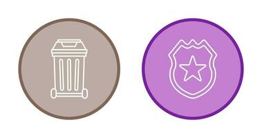 Gargage and Shield Icon vector