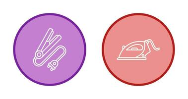 Hair iron and Laundry Icon vector