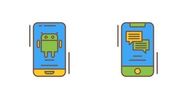 Android and Text Icon vector