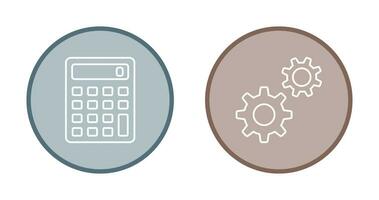 Calculator and Setting Icon vector