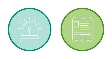 Alarm System and Ebook Icon vector