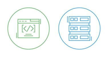 Web Coding ND Server Icon vector