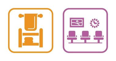 Towel and Seats Icon vector