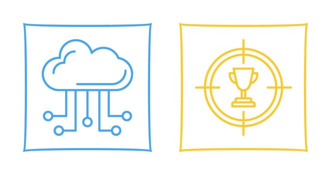 Cloud Computing and Target Icon vector