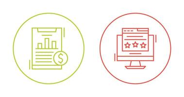 Financial Analytics and Webpage Icon vector