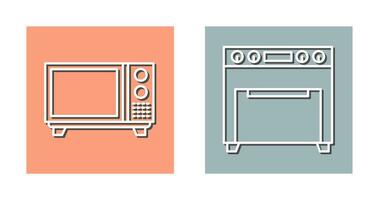 microondas y horno icono vector