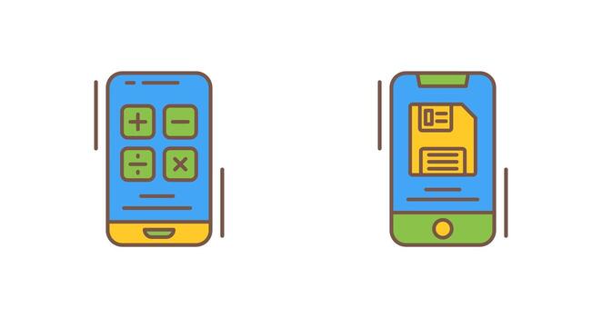 calculadora y apoyo archivo icono vector