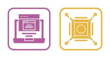 Pop Up and Maximize Icon vector