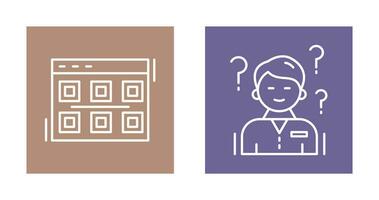 Layout and Confuse Icon vector