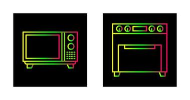 microondas y horno icono vector