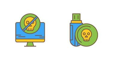 Antivirus and Infected Icon vector