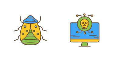 Bug and Virus Icon vector