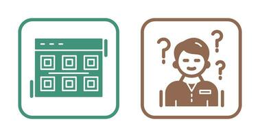 Layout and Confuse Icon vector