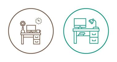 Work Table and Workplace Icon vector